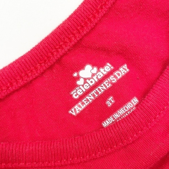 Celebrate! Valentine's Day toddler girls Be Mine Valentine tee - Picture 3 of 4